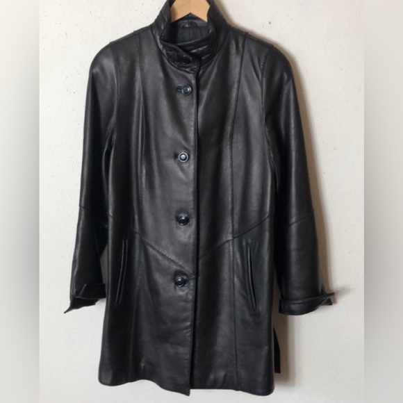 Gallery Jackets & Blazers - Gallery Womens Y2K Genuine Lamb Leather Coat size S
